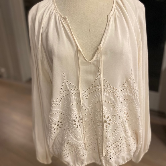 Tops - White Silk Blouse